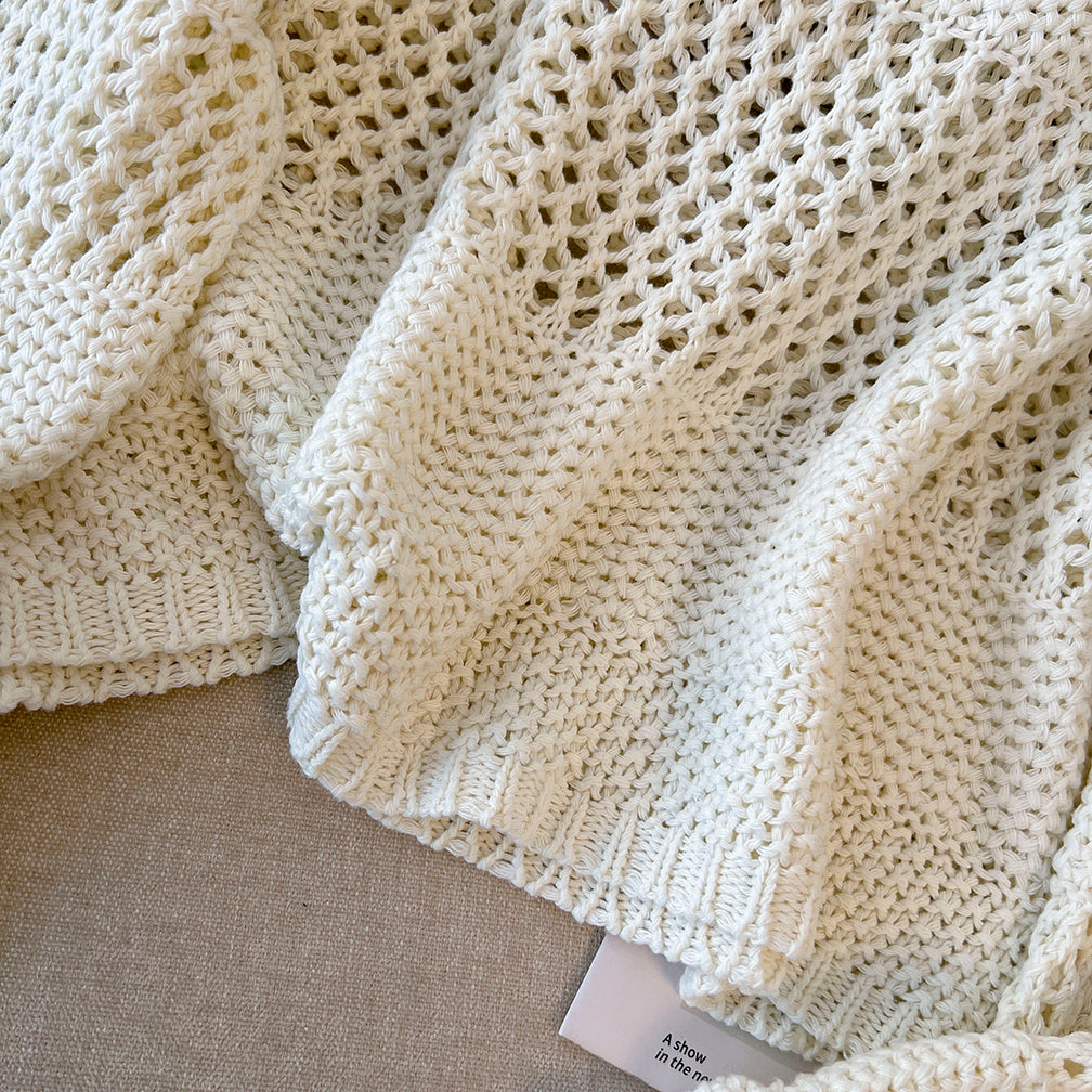 Stylish Loose Crewneck Knitted Top