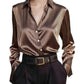 Autumn French Design Retro Stripe Niche Long Sleeve Shirt