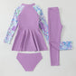 Children's Split Long-sleeved Long Trousers Three-piece Swimsuit