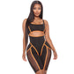 Combinaison moulante sans manches de couleur assortie pour femme