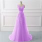 Robe de demoiselle d'honneur de mariage à petite queue en dentelle, robe de soirée pour femme