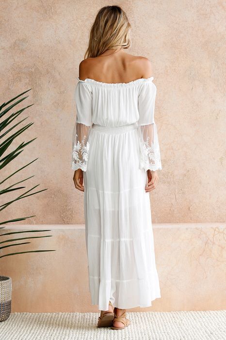 Amazon cross-border European and American dress word collar lace stitching dress female