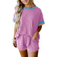 Color Matching Short Casual Suit Women