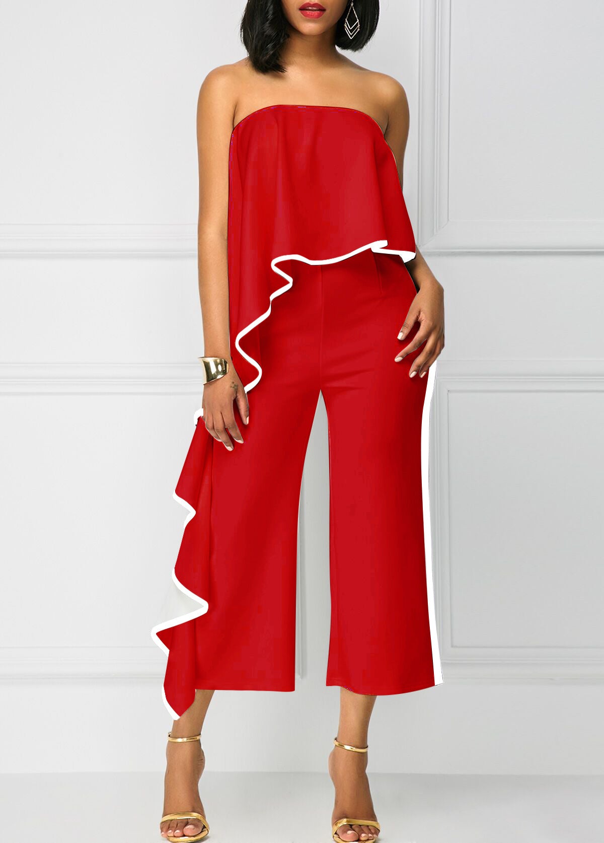 Pantalon large à une épaule