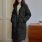 Manteau long et chaud en duvet de canard blanc jusqu'au genou