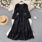 Puff Sleeve Gentle Waist Slimming Court Style Dress
