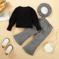 Plaid Heart-shaped Stand Collar Long-sleeved Trousers Hat