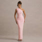 New Solid-color Ruched Off-shoulder Elegant Dress