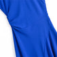 Blue Asymmetric Buckle Shoulder Sleeveless Suspender Dress