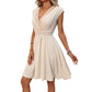 Robe de vacances en dentelle à découpes et col en V pour femme