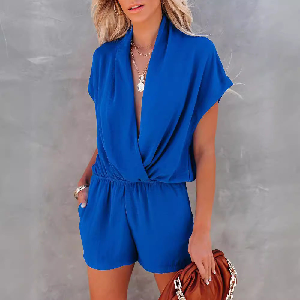 YL987 New V-neck Loose Casual Jumpsuit For Spring And Summer