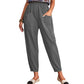 Women's Cotton Linen Elastic-waist Casual Pants