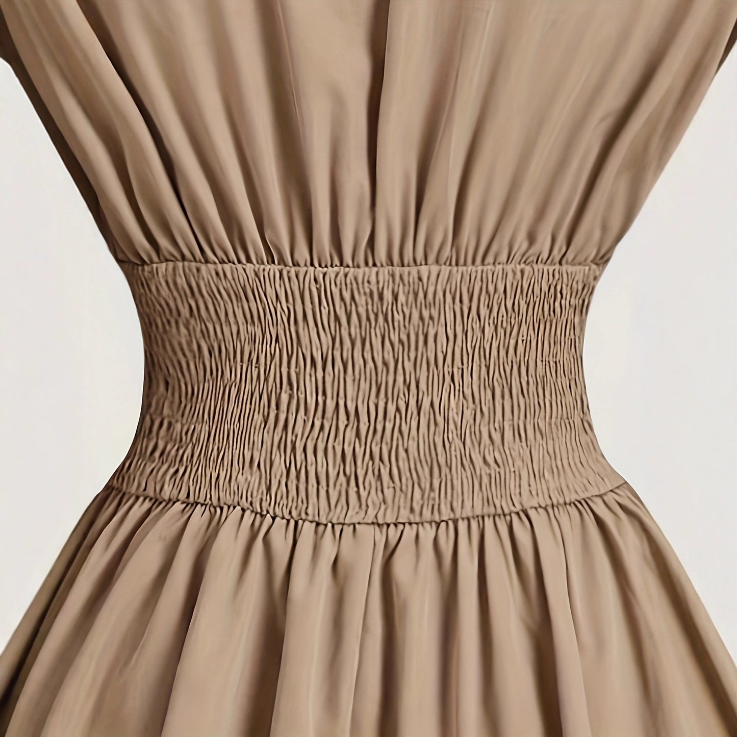 Sexy Lapel Blouse And A Fitted Bubble-sleeved Dress