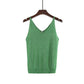 V-neck suspender knitted glitter vest