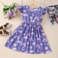 Children Flounced Sleeve Dress Girl Princess Dress
