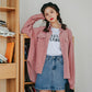 Retro Hong Kong style shirt vest women cotton corduroy
