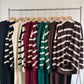 Women's Autumn Loose Mid-length Striped Sweater Skirt
