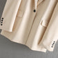 Drape commute one button blazer