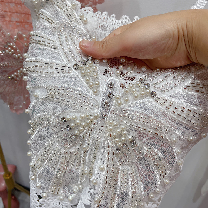 Ladies' Diamond-encrusted Vest With Heavy Industrial Beading Design