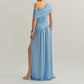 Womens Elegant Pleated Casual Split Dress