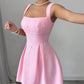 Suspender Dress Waist-tight Slimming A- Line Skirt