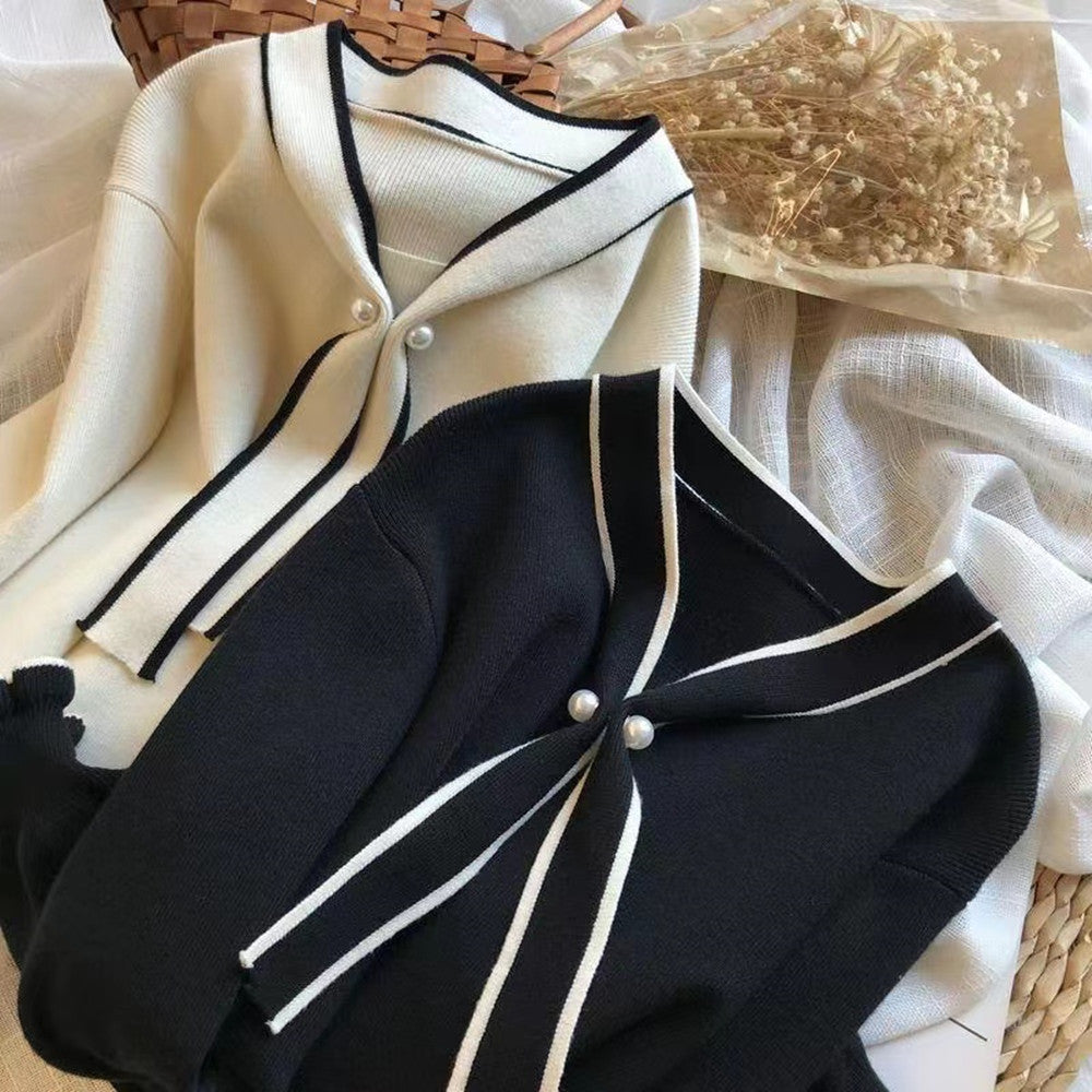 Thin Bottoming Shirt Gentle Lady's Bow Tie