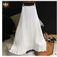 Solid Color High Waist Half-length Skirt Female Elastic Waist Chiffon Skirt