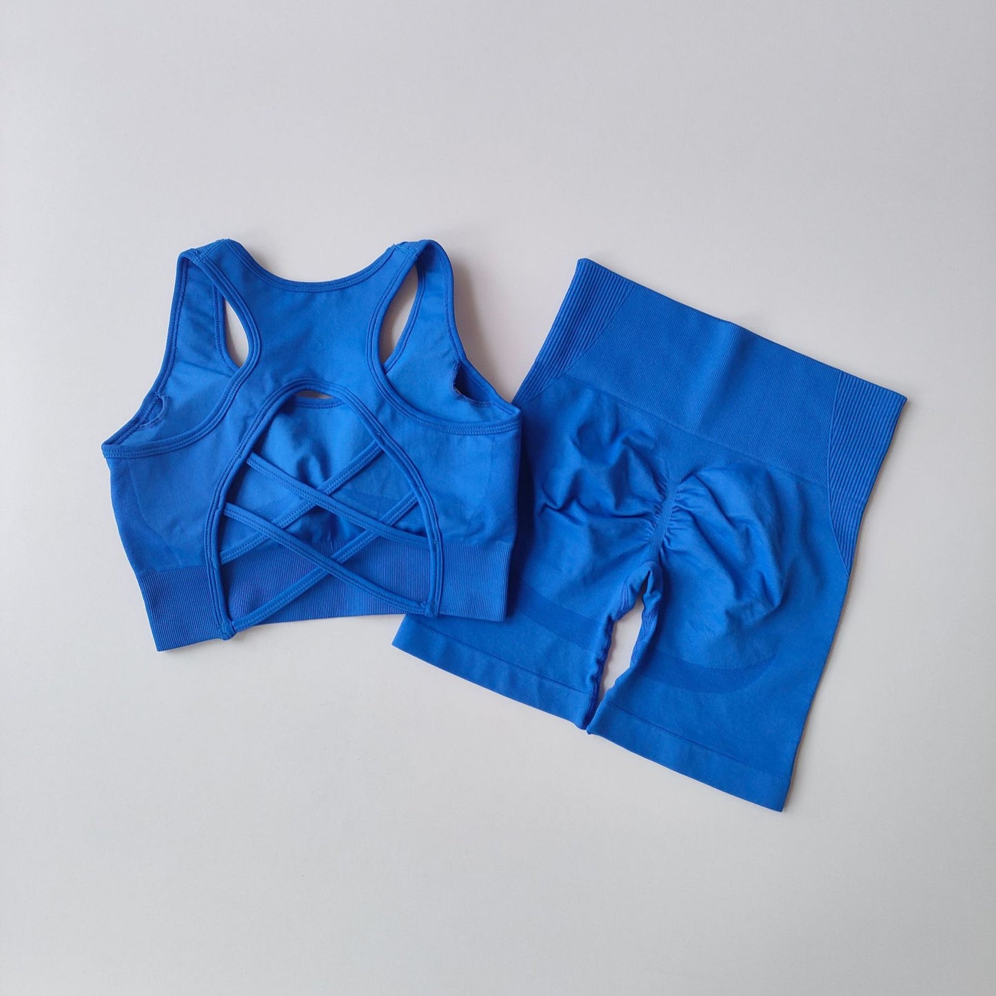 Quick-drying Sports Suit Women's Seamless Yoga Suit Yoga Clothes Shorts Two-piece Set