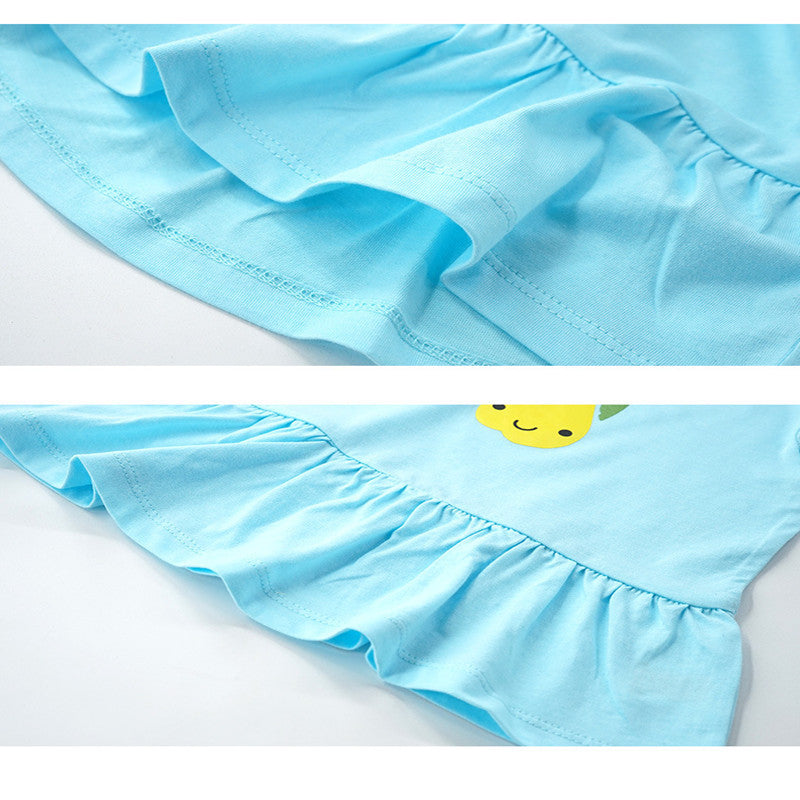 Hauts d'été pour filles, jupes et robes pour enfants de petite et moyenne taille