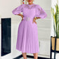 Women's Lace Crocheted Hollow Pleated Dress