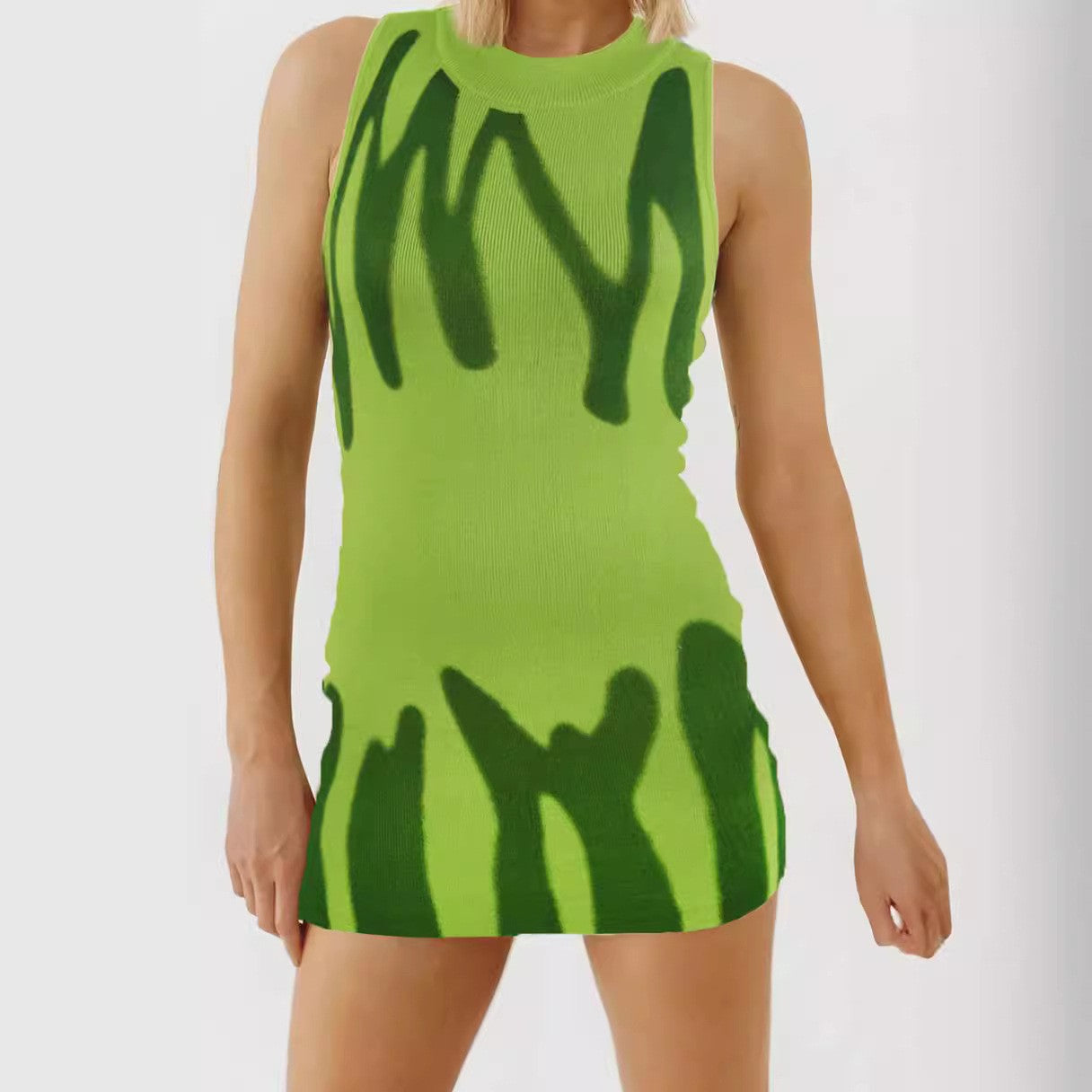 Women's Sleeveless Backless Lace Up Dress