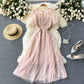 Thin Retro Heavy Industry Embroidery Beaded Slim Mid-length Skirt