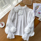 European And American Simple Lantern Sleeve Shirt Women