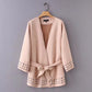 Suede Kimono Lace Up Jacket