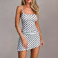 Irregular Print Slip Dress For Women