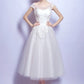 Robe d'anniversaire courte et légère de luxe blanche