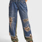 Fashion Ins European And American Street Stitching Pants