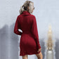Pile Collar Bottoming Sweater Mid-length Foreign Trade Base Sweater Dress