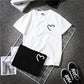 Loose White Couple Wear Short Sleeve