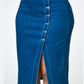 Oversized denim skirt