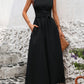 Women's Solid Color Round Neck Sleeveless Loose Casual Dress