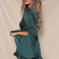 Polka dot flared sleeve jumpsuit