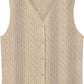 European And American Women's Fashion Sweater Vest Twisted Knitted Short