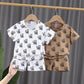 Ensemble deux pièces unisexe pour bébé, style occidental, imprimé