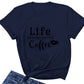 Letter Loose Round Neck T-shirt