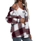 Cashmere Plaid Top Loose Casual Shirt Jacket Women