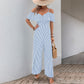 Summer New Striped Strap Wide Leg Jumpsuit For Women