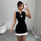 Fashionable Minimalist Slim Fit Womens Dress