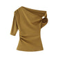 Women's Fashion Shoulder-baring Asymmetric Top