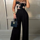 Fashion Multi-strap Cross Wide-leg Jumpsuit